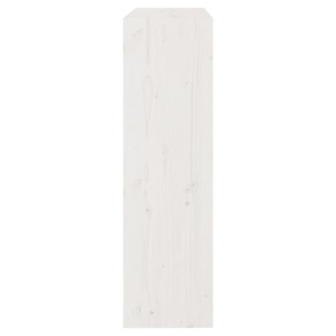 vidaXL Βιβλιοθήκη/Διαχωριστικό Χώρου Λευκή 80x30x103,5cm Μασίφ Πεύκο 1 τεμ.