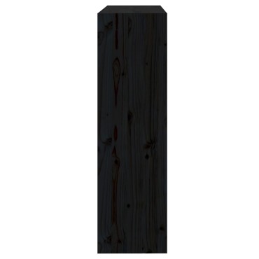 vidaXL Βιβλιοθήκη/Διαχωριστικό Χώρου Μαύρη 80x30x103,5cm Μασίφ Πεύκο 1 τεμ.