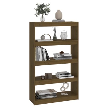 vidaXL Βιβλιοθήκη/Διαχωριστικό Χώρου Μελί 80x30x135,5cm Ξύλο Πεύκου 1 τεμ.
