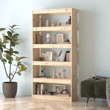 vidaXL Βιβλιοθήκη/Διαχωριστικό Χώρου 80x30x167,4cm Μασίφ Ξύλο Πεύκου 1 τεμ.