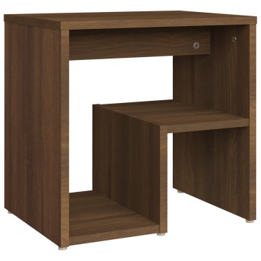 vidaXL Κομοδίνα 2 τεμ. Καφέ Δρυς 40x30x40cm από Επεξεργασμένο Ξύλο