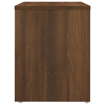 vidaXL Κομοδίνα 2 τεμ. Καφέ Δρυς 40x30x40cm από Επεξεργασμένο Ξύλο