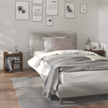 vidaXL Κομοδίνα 2 τεμ. Καφέ Δρυς 40x30x40cm από Επεξεργασμένο Ξύλο
