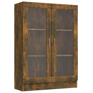 vidaXL Βιτρίνα Καπνιστή Δρυς 82,5x30,5x115cm από Επεξεργασμένο Ξύλο 1 τεμ.