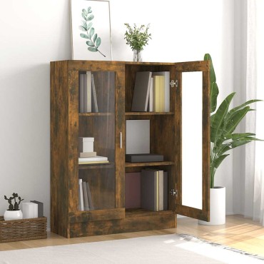 vidaXL Βιτρίνα Καπνιστή Δρυς 82,5x30,5x115cm από Επεξεργασμένο Ξύλο 1 τεμ.
