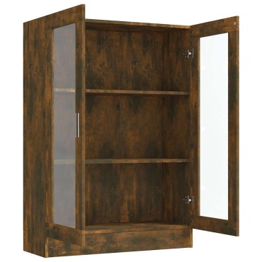 vidaXL Βιτρίνα Καπνιστή Δρυς 82,5x30,5x115cm από Επεξεργασμένο Ξύλο 1 τεμ.
