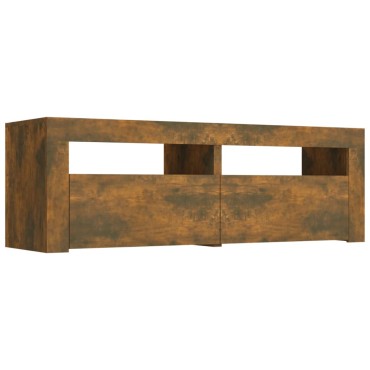 vidaXL Έπιπλο Τηλεόρασης με LED Καπνιστή Δρυς 120x35x40cm