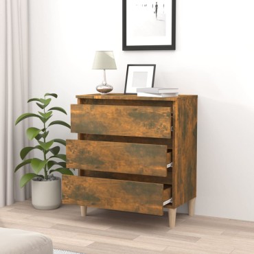 vidaXL Συρταριέρα Καπνιστή Δρυς 60x35x69cm Επεξεργασμένο Ξύλο 1 τεμ.