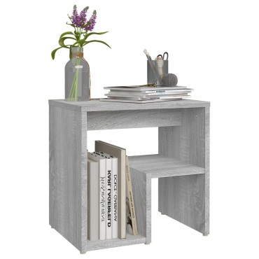 vidaXL Κομοδίνα 2 τεμ. Γκρι Sonoma 40x30x40cm από Επεξεργασμένο Ξύλο