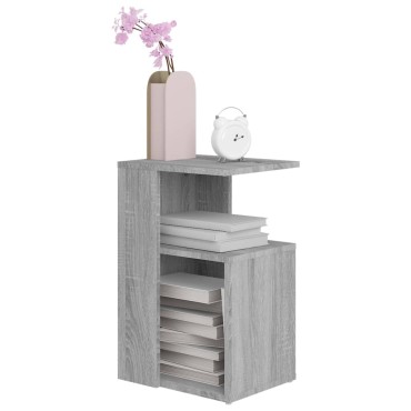 vidaXL Τραπέζι Βοηθητικό Γκρι Sonoma 36x30x56cm Επεξεργασμένο Ξύλο 1 τεμ.