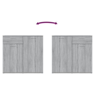 vidaXL Ντουλάπι Γκρι Sonoma 80x36x75cm από Επεξεργασμένο Ξύλο 1 τεμ.