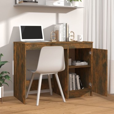 vidaXL Γραφείο Καπνιστή Δρυς 100x50x76cm από Επεξεργασμένο Ξύλο 1 τεμ.