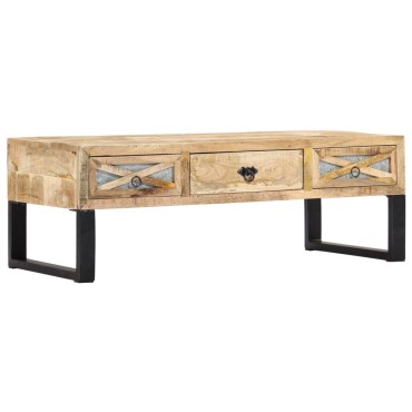 vidaXL Τραπεζάκι Σαλονιού 110x50x38cm από Μασίφ Ξύλο Μάνγκο 1 τεμ.