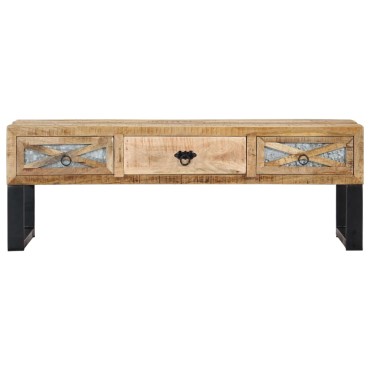 vidaXL Τραπεζάκι Σαλονιού 110x50x38cm από Μασίφ Ξύλο Μάνγκο 1 τεμ.