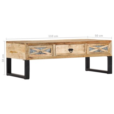 vidaXL Τραπεζάκι Σαλονιού 110x50x38cm από Μασίφ Ξύλο Μάνγκο 1 τεμ.