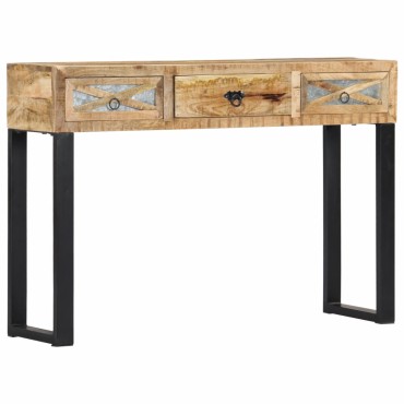vidaXL Τραπέζι Κονσόλα 110x30x76cm από Μασίφ Ξύλο Μάνγκο 1 τεμ.