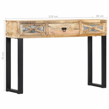 vidaXL Τραπέζι Κονσόλα 110x30x76cm από Μασίφ Ξύλο Μάνγκο 1 τεμ.