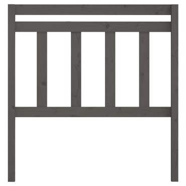 vidaXL Κεφαλάρι Κρεβατιού Γκρι 81x4x100cm από Μασίφ Ξύλο Πεύκου 1 τεμ.
