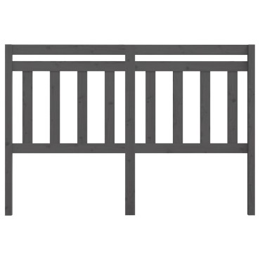 vidaXL Κεφαλάρι Κρεβατιού Γκρι 156x4x100cm από Μασίφ Ξύλο Πεύκου 1 τεμ.