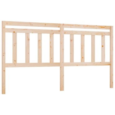 vidaXL Κεφαλάρι Κρεβατιού 206x4x100cm από Μασίφ Ξύλο Πεύκου 1 τεμ.