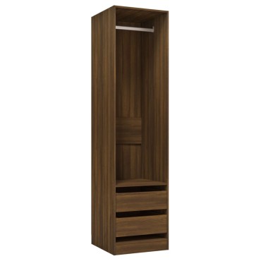 vidaXL Ντουλάπα με Συρτάρια Καφέ Δρυς 50x50x200cm Επεξεργασμένο Ξύλο 1 τεμ.