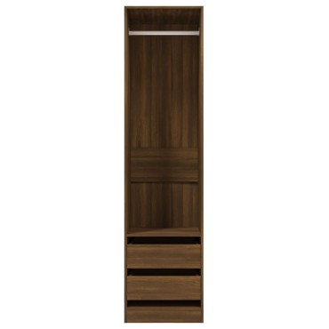vidaXL Ντουλάπα με Συρτάρια Καφέ Δρυς 50x50x200cm Επεξεργασμένο Ξύλο 1 τεμ.