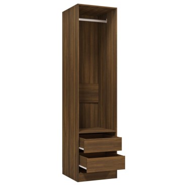 vidaXL Ντουλάπα με Συρτάρια Καφέ Δρυς 50x50x200cm Επεξεργασμένο Ξύλο 1 τεμ.