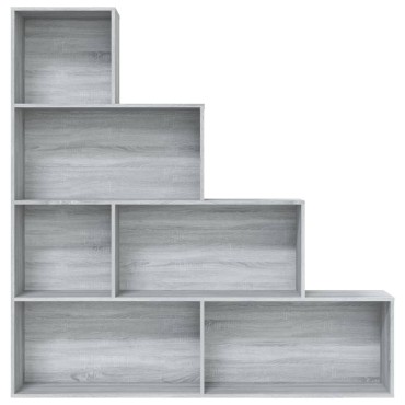 vidaXL Βιβλιοθήκη Γκρι Sonoma 155x24x160cm 1 τεμ.
