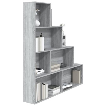 vidaXL Βιβλιοθήκη Γκρι Sonoma 155x24x160cm 1 τεμ.