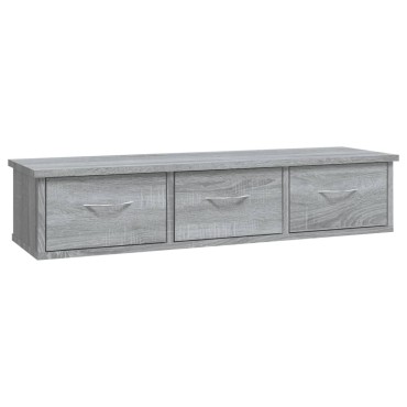 vidaXL Ντουλάπι Τοίχου Γκρι Sonoma 88x26x18,5cm Επεξεργασμένο Ξύλο 1 τεμ.