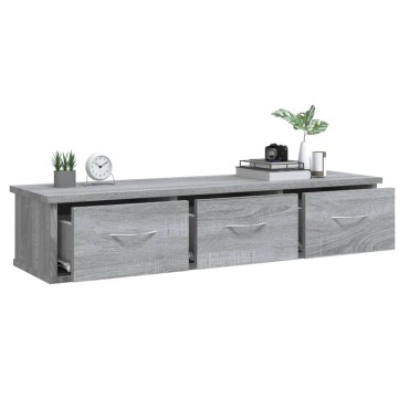vidaXL Ντουλάπι Τοίχου Γκρι Sonoma 88x26x18,5cm Επεξεργασμένο Ξύλο 1 τεμ.