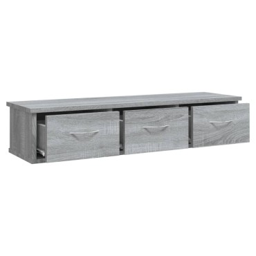 vidaXL Ντουλάπι Τοίχου Γκρι Sonoma 88x26x18,5cm Επεξεργασμένο Ξύλο 1 τεμ.