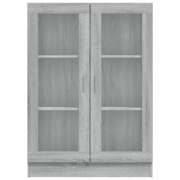 vidaXL Βιτρίνα Γκρι Sonoma 82,5x30,5x115cm Επεξεργασμένο Ξύλο 1 τεμ.