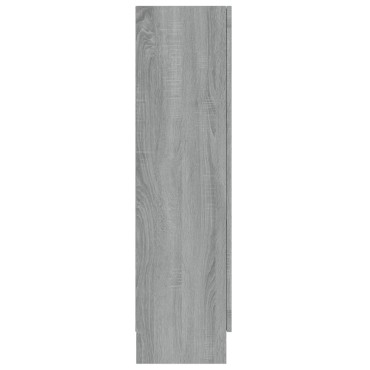 vidaXL Βιτρίνα Γκρι Sonoma 82,5x30,5x115cm Επεξεργασμένο Ξύλο 1 τεμ.