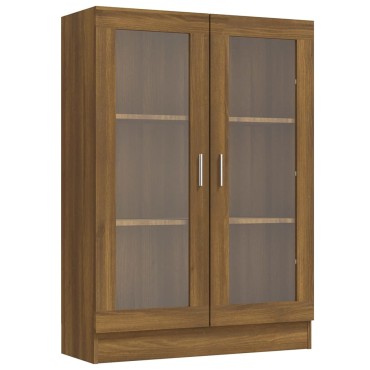 vidaXL Βιτρίνα Καφέ Δρυς 82,5x30,5x115cm από Επεξεργασμένο Ξύλο 1 τεμ.
