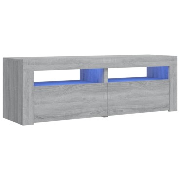 vidaXL Έπιπλο Τηλεόρασης με LED Γκρι Sonoma 120x35x40cm