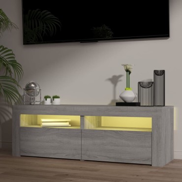 vidaXL Έπιπλο Τηλεόρασης με LED Γκρι Sonoma 120x35x40cm
