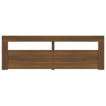 vidaXL Έπιπλο Τηλεόρασης με LED Καφέ Δρυς 120x35x40cm