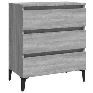 vidaXL Συρταριέρα Γκρι Sonoma 60x35x69cm από Επεξεργασμένο Ξύλο 1 τεμ.