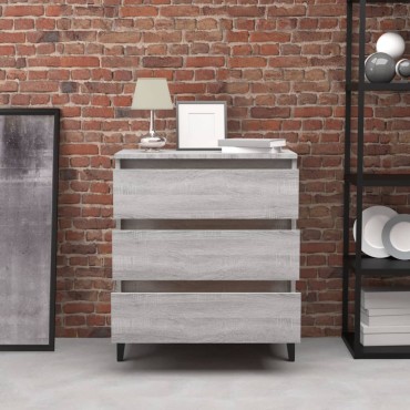 vidaXL Συρταριέρα Γκρι Sonoma 60x35x69cm από Επεξεργασμένο Ξύλο 1 τεμ.