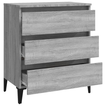vidaXL Συρταριέρα Γκρι Sonoma 60x35x69cm από Επεξεργασμένο Ξύλο 1 τεμ.