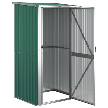 vidaXL Αποθήκη Κήπου Πράσινη 118,5x97x209,5 εκ. Γαλβανισμένο Ατσάλι