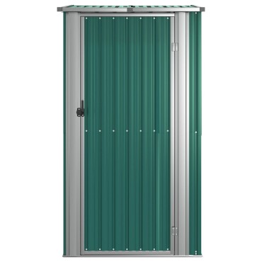 vidaXL Αποθήκη Κήπου Πράσινη 118,5x97x209,5 εκ. Γαλβανισμένο Ατσάλι