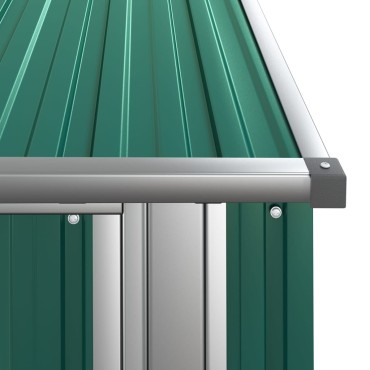 vidaXL Αποθήκη Κήπου Πράσινη 118,5x97x209,5 εκ. Γαλβανισμένο Ατσάλι