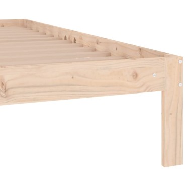 vidaXL Πλαίσιο Κρεβατιού 75 x 190 εκ. από Μασίφ Ξύλο Small Single