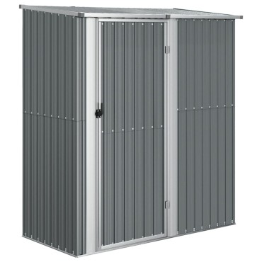vidaXL Αποθήκη Κήπου Γκρι 180,5 x 97 x 209,5 εκ. από Γαλβαν. Ατσάλι