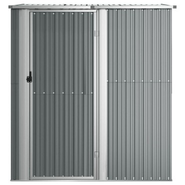 vidaXL Αποθήκη Κήπου Γκρι 180,5 x 97 x 209,5 εκ. από Γαλβαν. Ατσάλι