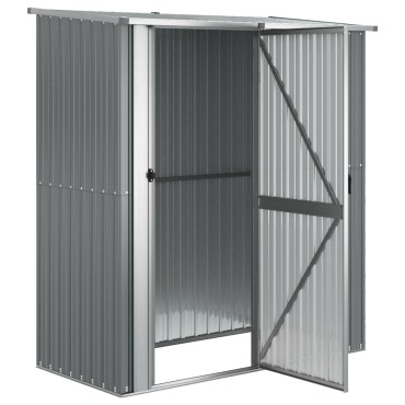 vidaXL Αποθήκη Κήπου Γκρι 180,5 x 97 x 209,5 εκ. από Γαλβαν. Ατσάλι