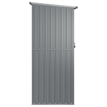 vidaXL Αποθήκη Κήπου Γκρι 180,5 x 97 x 209,5 εκ. από Γαλβαν. Ατσάλι