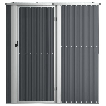vidaXL Αποθήκη Κήπου Ανθρακί 180,5 x 97 x 209,5 εκ. από Γαλβαν. Ατσάλι